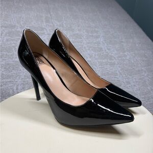 Pour Victoire Vero Cuoio Black Patent Leather Sexy Stiletto Minimalist High Heel
